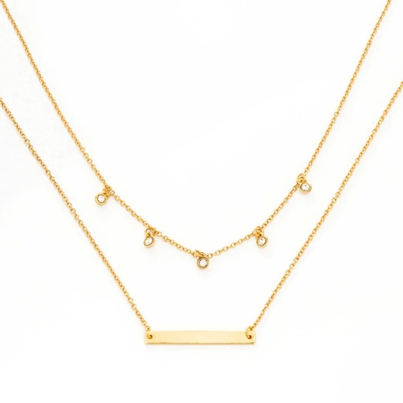 Layered gem necklace - Picture 2 of 5